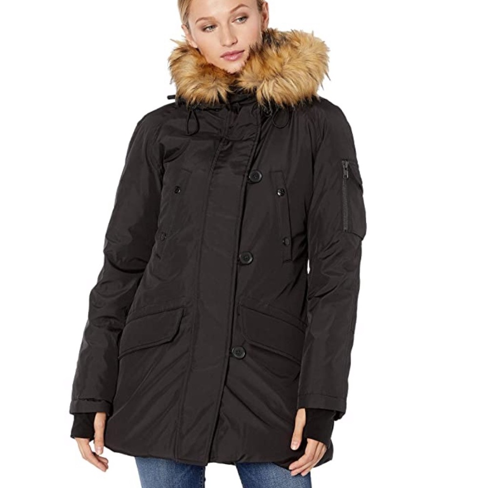 S13 New York Black Down Parka, Women’s XS